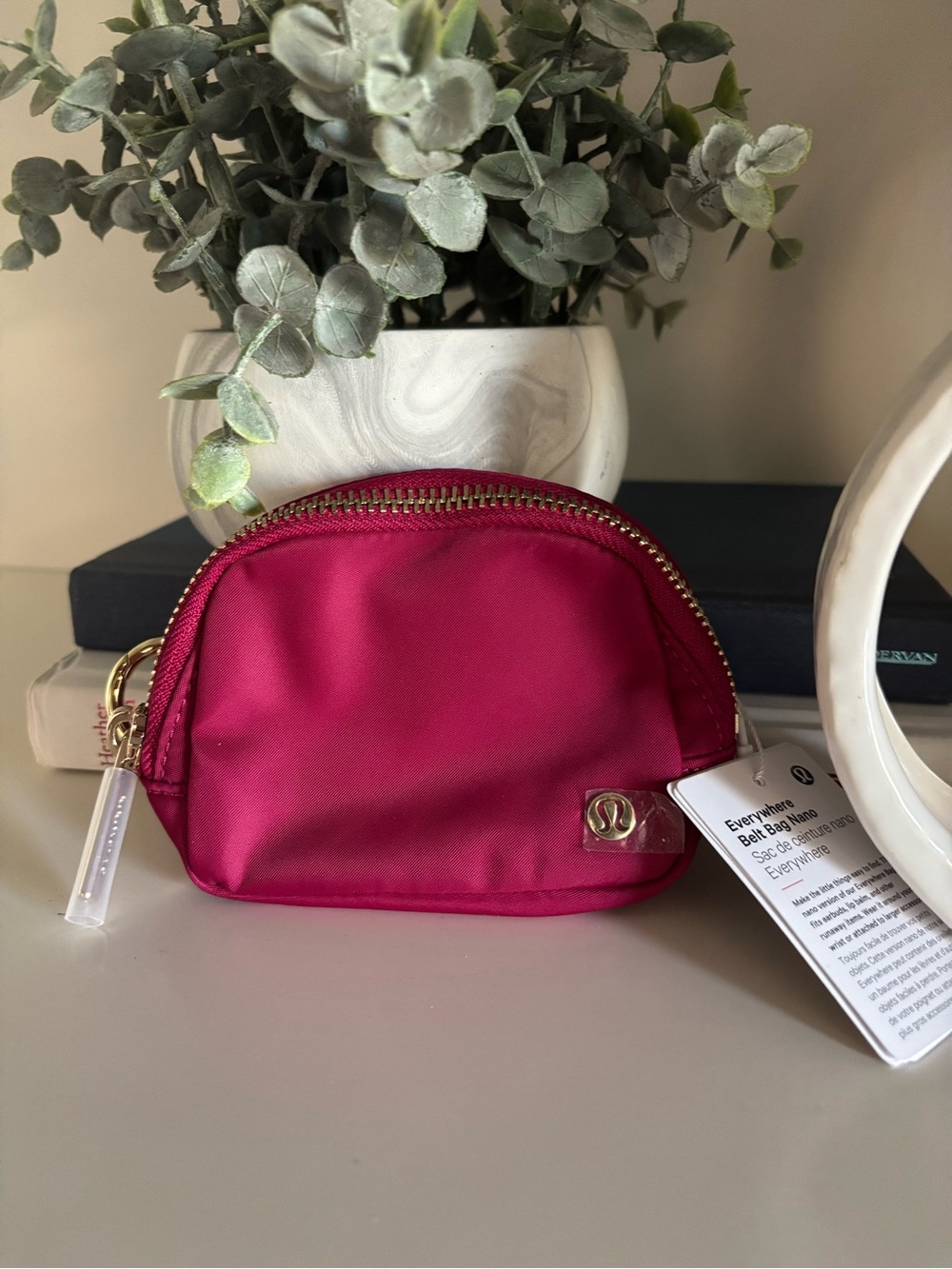 Lululemon athletica Nano pouch with Gold Hardware